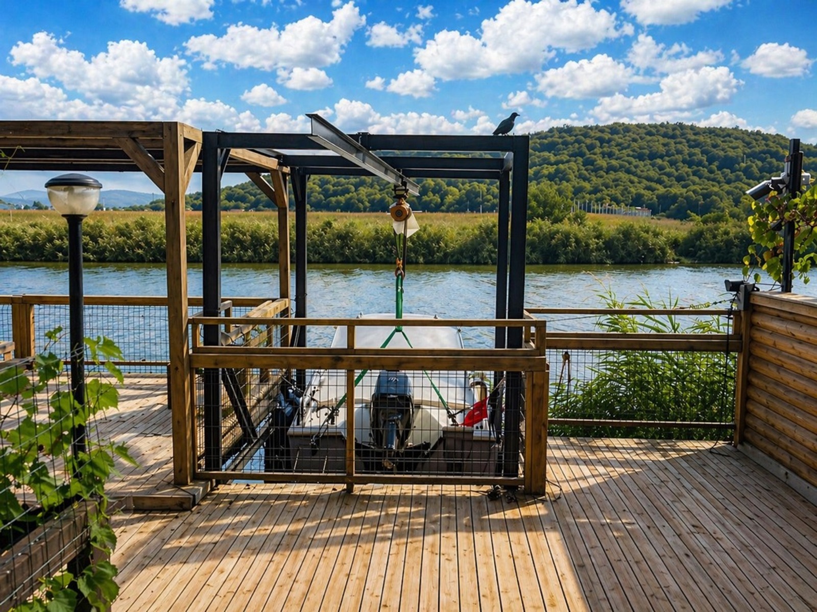 Villa girişi ve otopark