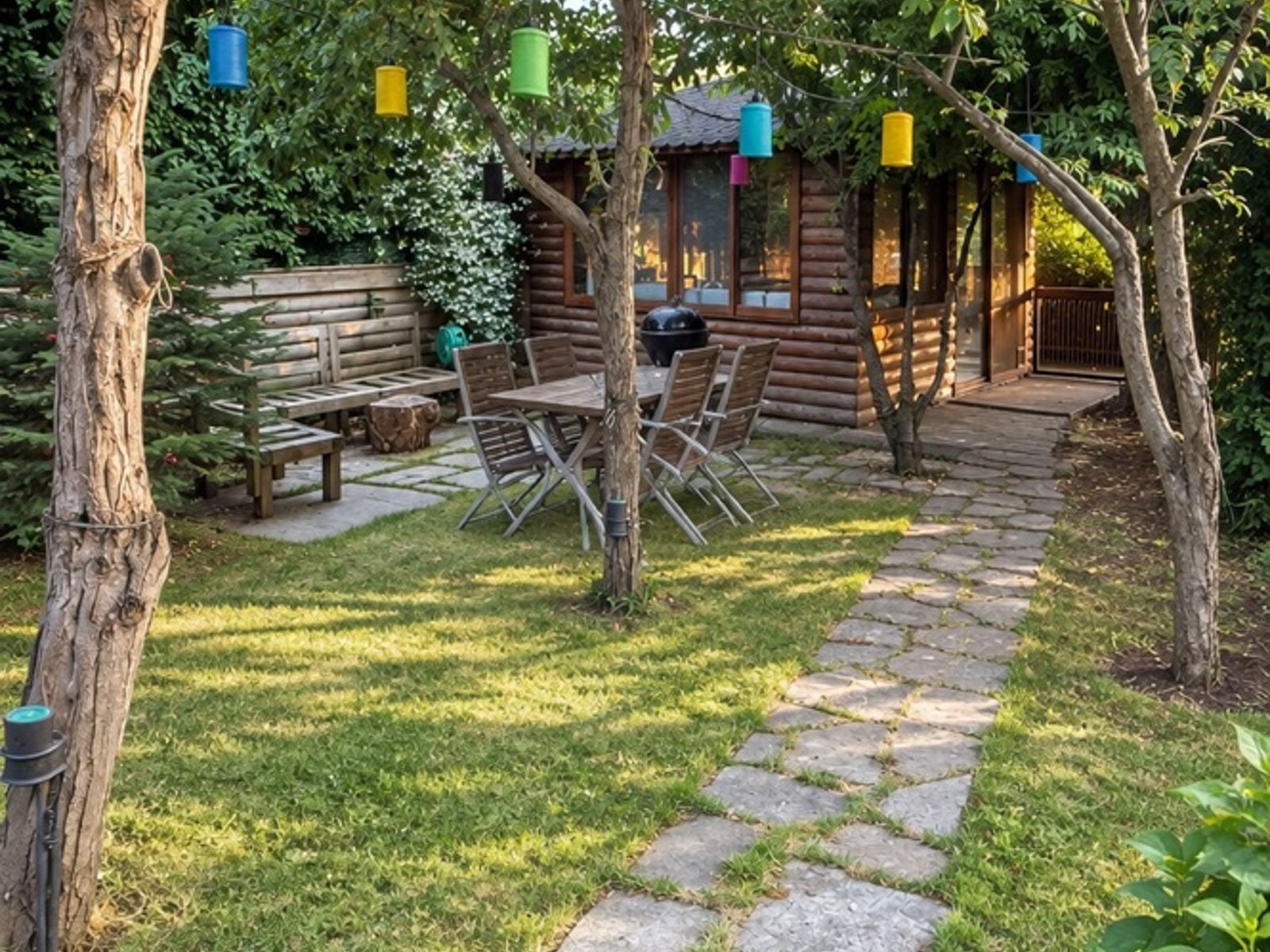 Bahçe yürüyüş yolu