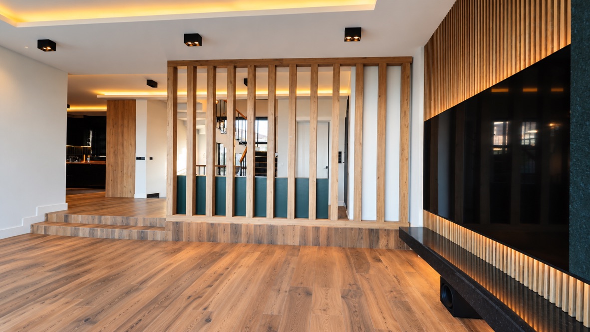 Ana salon ve açık yaşam alanı