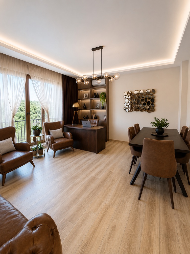 Salon ve yemek alanı